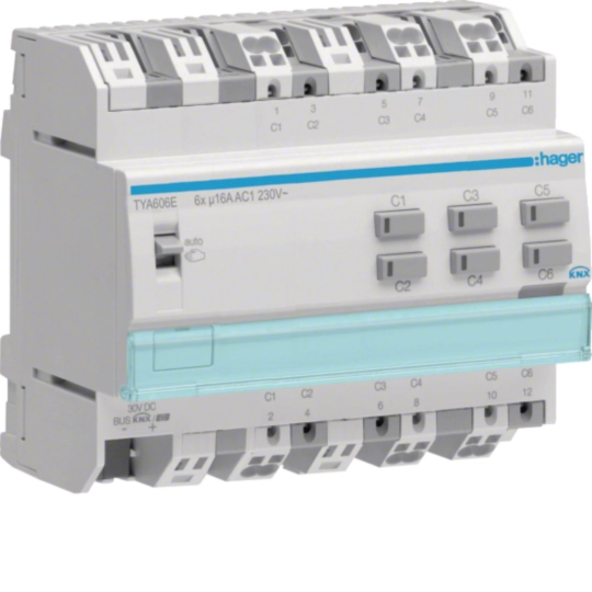 TYA606E – 6-Fold 16A Output with Current Monitoring