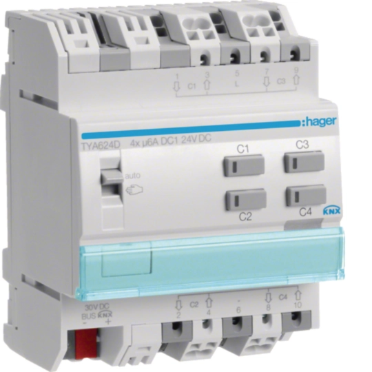 TYA624D – Output Device for 4 Shutters/Blinds 24V DC